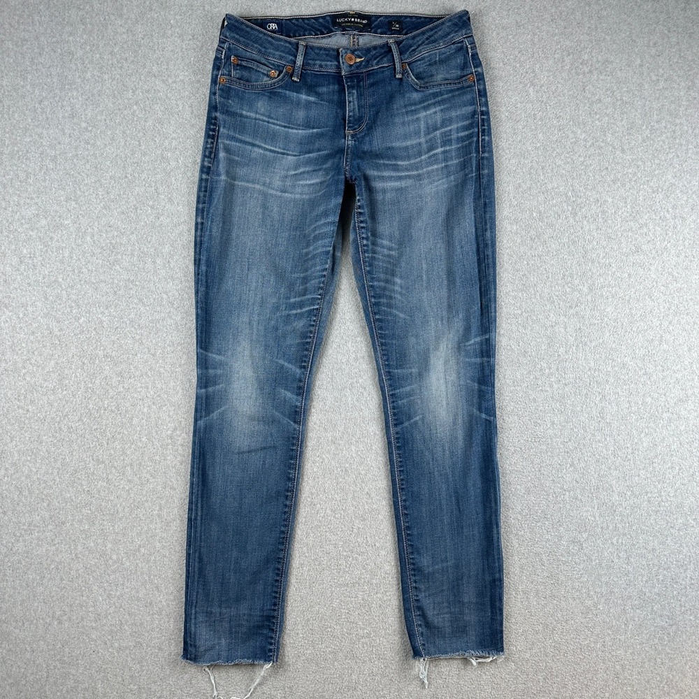 Lucky Brand Jeans Women 6/28 Blue‎ Lolita Skinny Regular Orta Premium Raw Hem